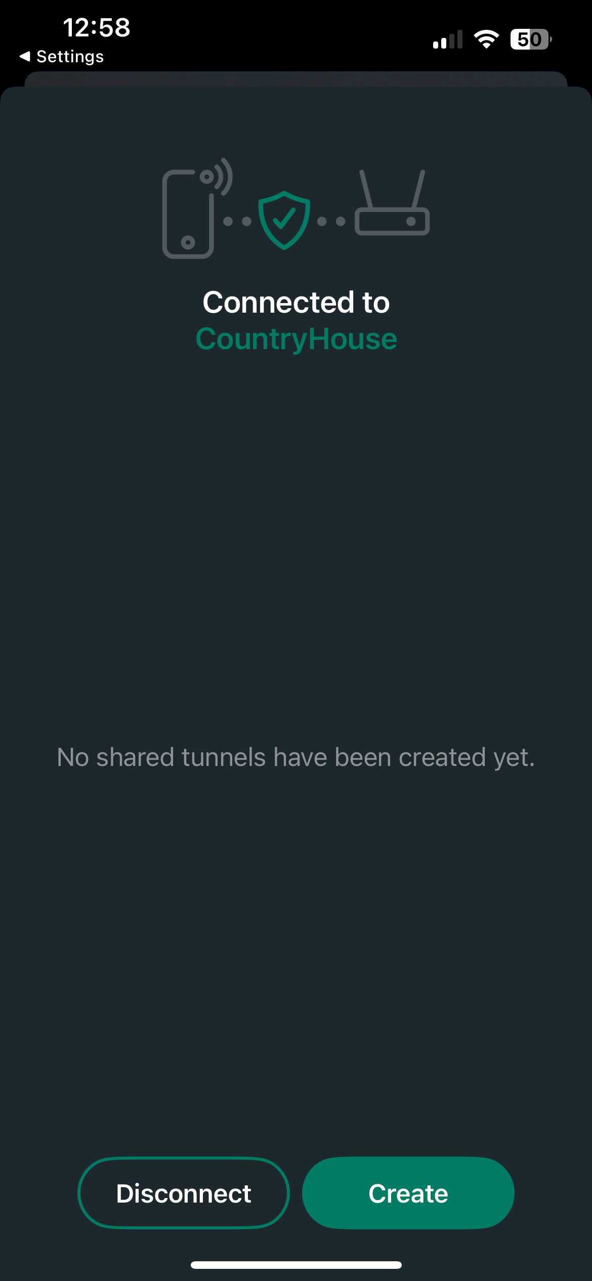 Shares manager with no shared tunnels