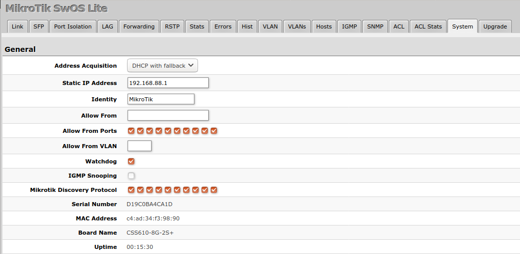 Swos system css610
